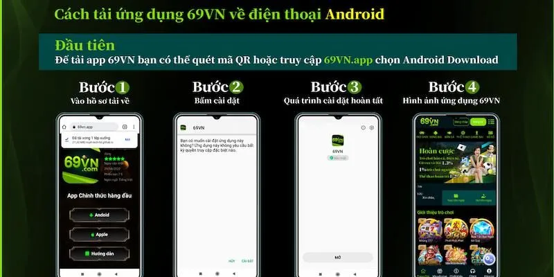hướng dẫn tải app 69vn android